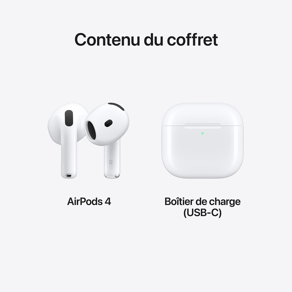 Ecouteurs AirPods 4 + Boitier de Charge