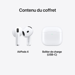 [195949688591] Ecouteurs AirPods 4 + Boitier de Charge