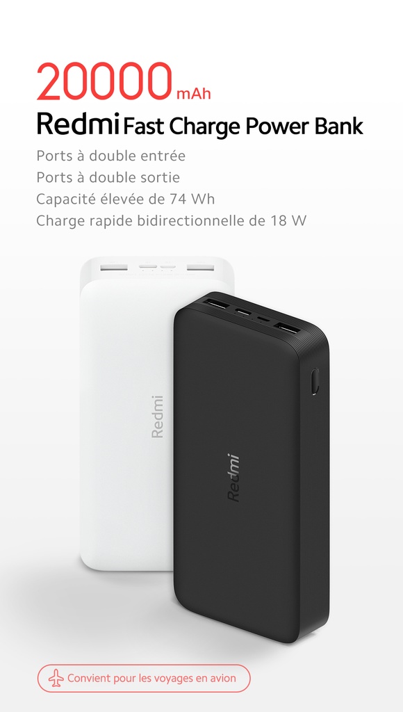 Power Bank Xiaomi Redmi 20000mAh Fast Charge 18W