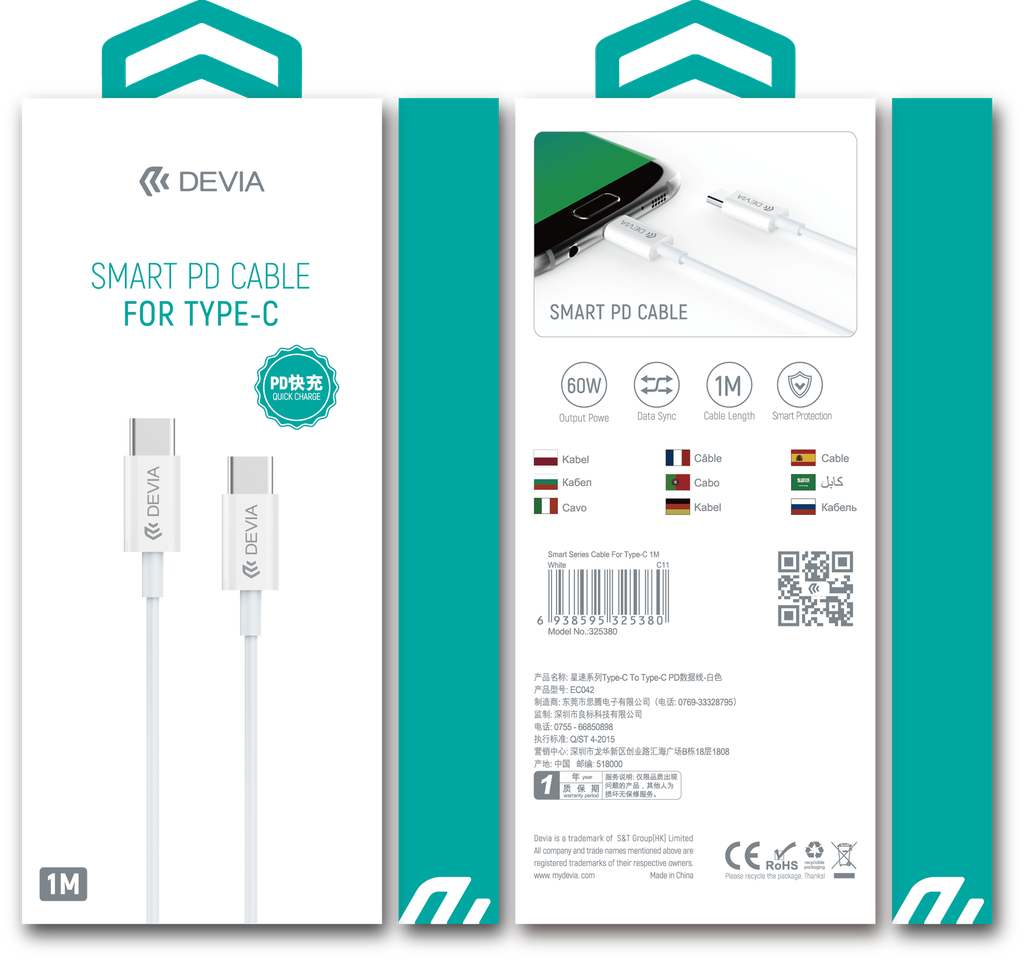 Cable USB C Fast Charge Devia