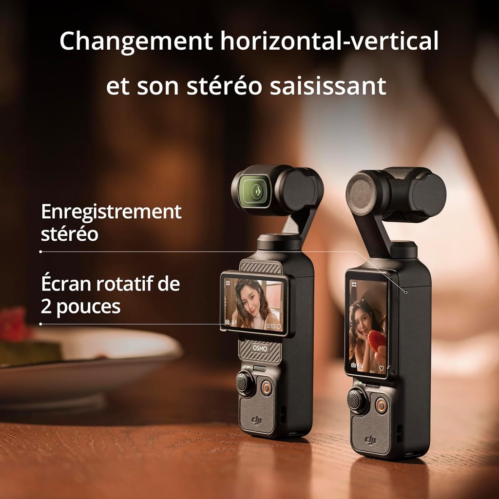 DJI Osmo Pocket 3 Caméra Vlogging CMOS 1'' et Vidéo 4K/120 ips