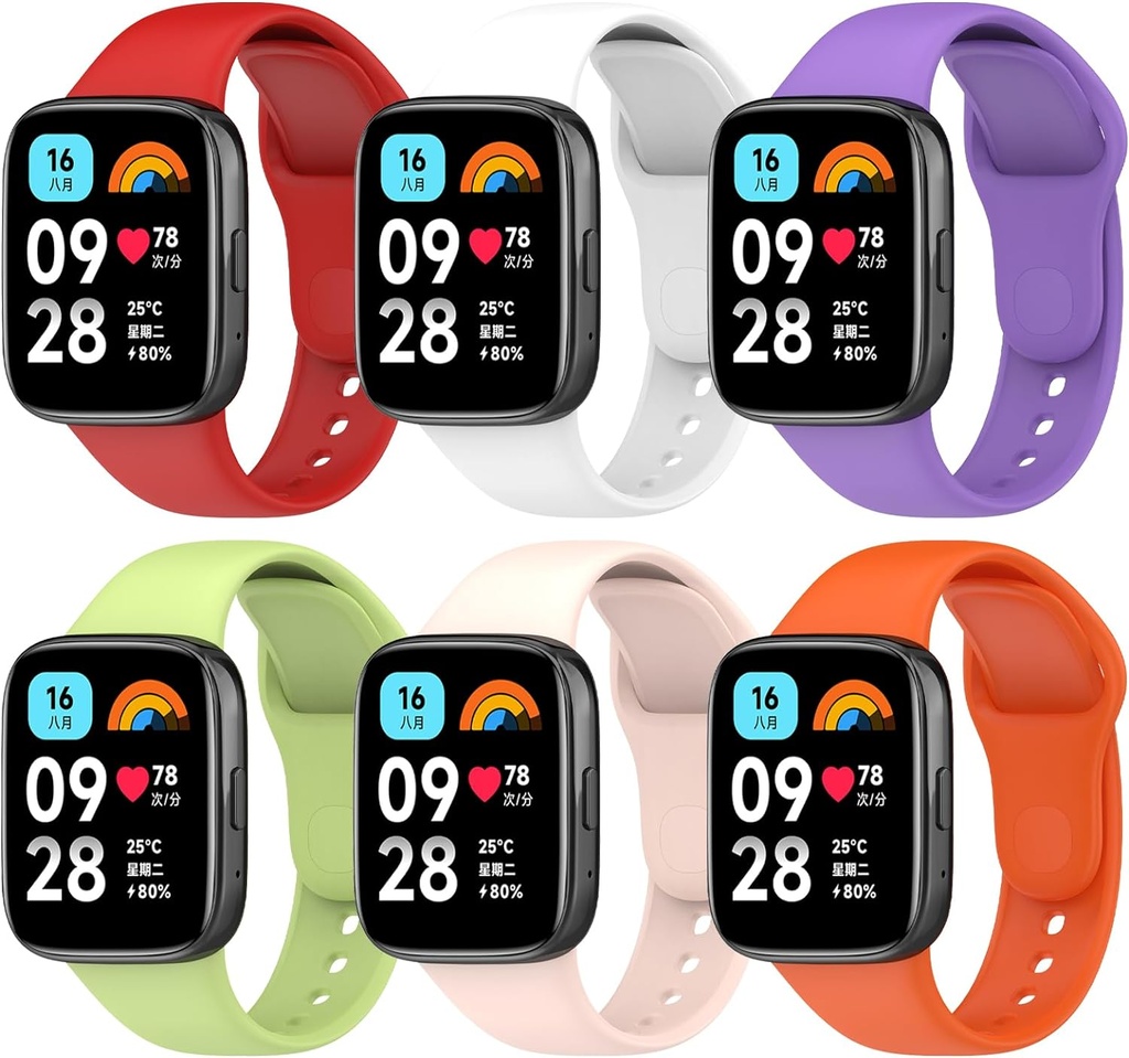 Bracelet De Rechange Silicone Pour Xiaomi Redmi Watch 6 / Watch 5 / Watch 4 / Smart Band 10 Pro / 9 Pro