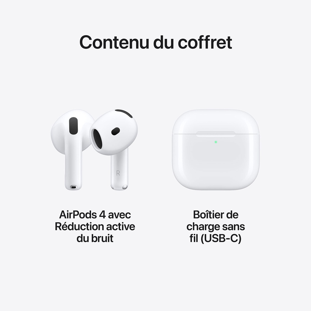 Accessoires Airpods 4 Blanc Lot 3 Paires Embouts Silicone AirPods 4 - Blanc - Compatible Étui Charge - 3 Tailles Différentes Kit Rechange écouteurs