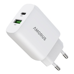 [6972725860129] Chargeur Amorus 2 Ports 30 Watts