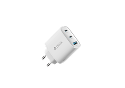 [6942297111615] Chargeur Devia 65 Watts 2 Ports USB C et 1 Port USBA